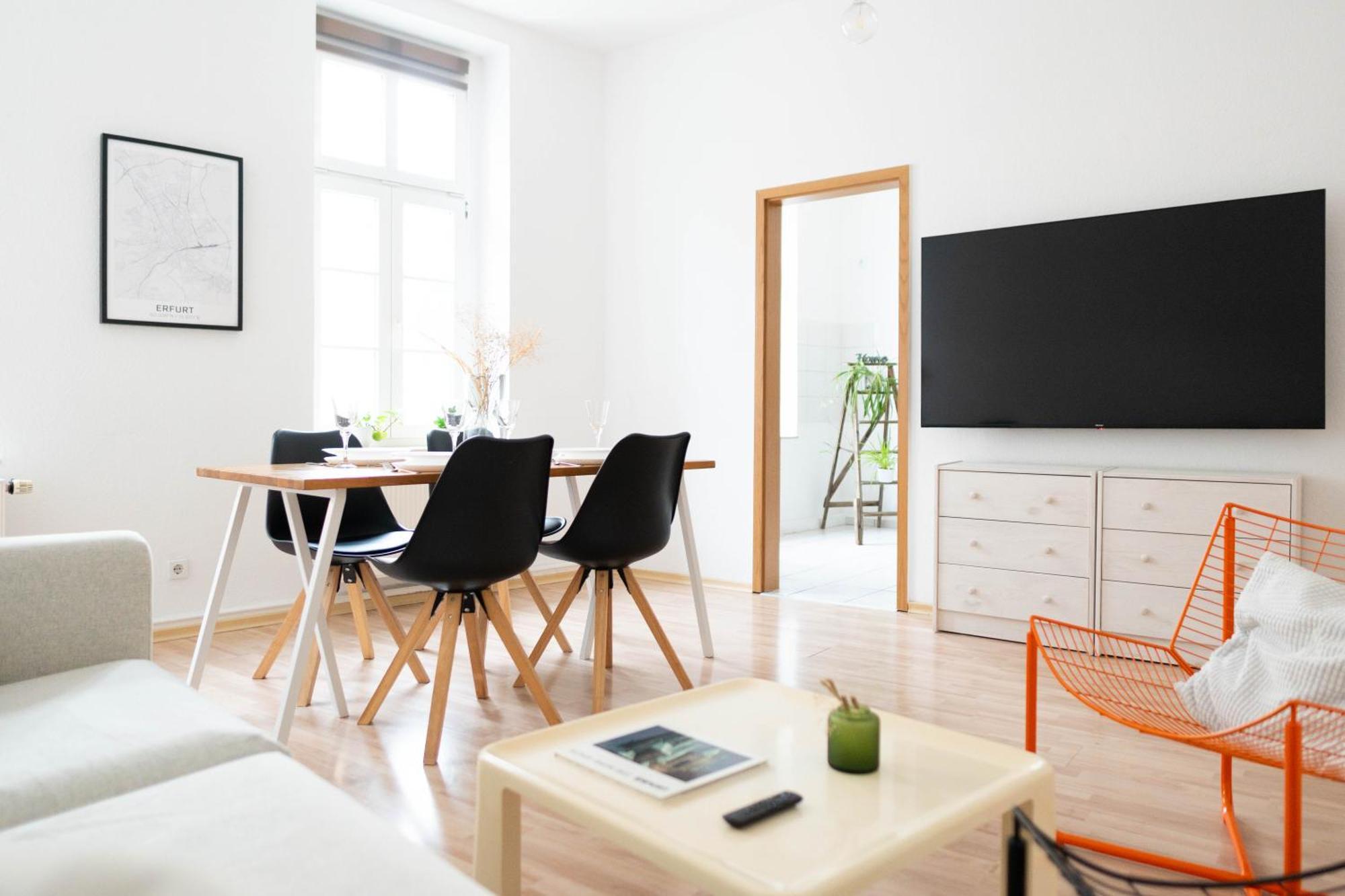 Grosse 3 Zimmer Wohnung Mit Netflix In Zentraler Lage Erfurt Bagian luar foto